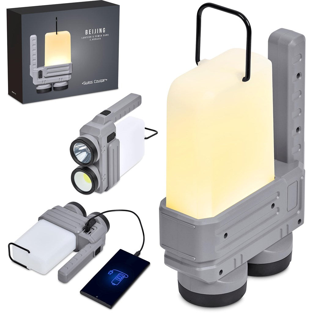 Swiss Cougar Beijing Lantern & Power Bank met 2,400mAh vir buitelugavonture