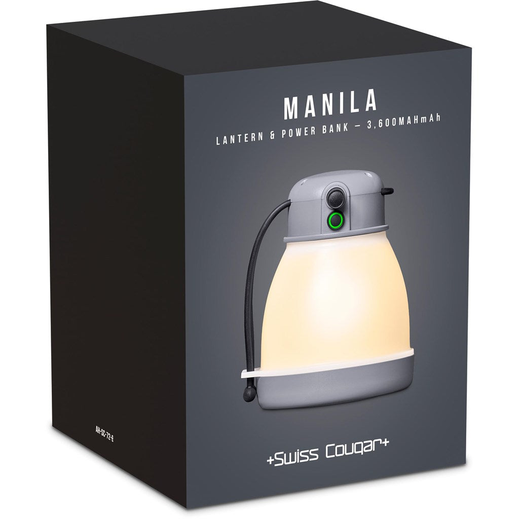 Swiss Cougar Manila Lantern & Power Bank - 3,600mAh for Outdoor Enthusiasts