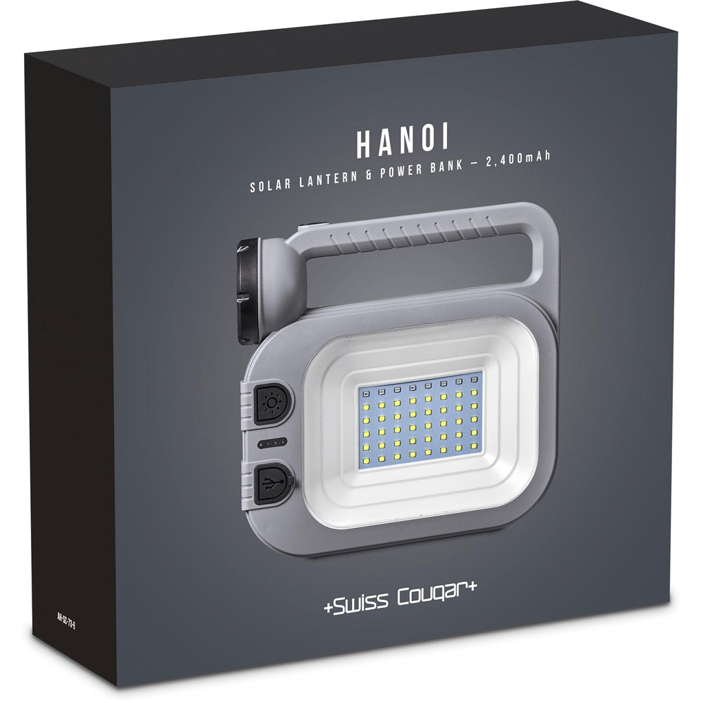 Swiss Cougar Hanoi Solar Lantern & Power Bank with 2400mAh for Outdoor Adventurers