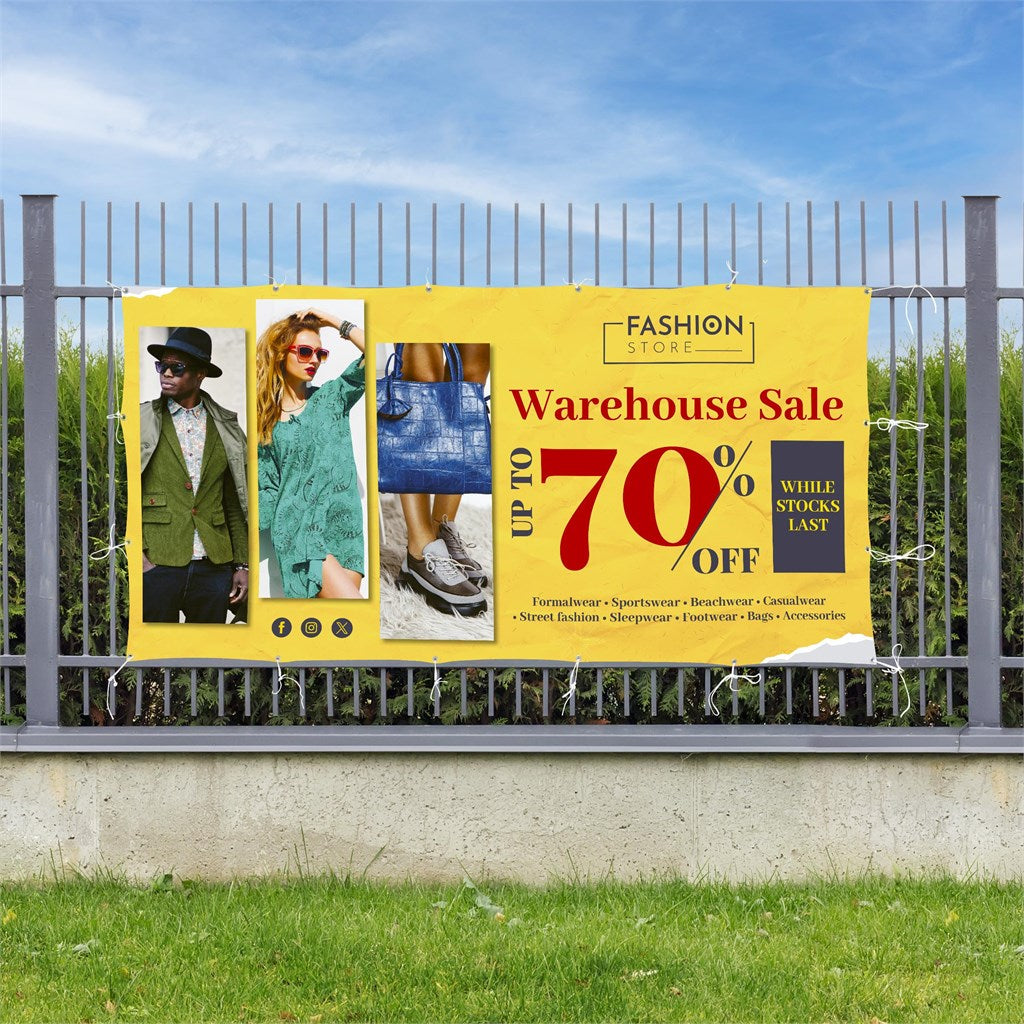 Sublimated Display Fabric Banner 3m x 1.5m for Events