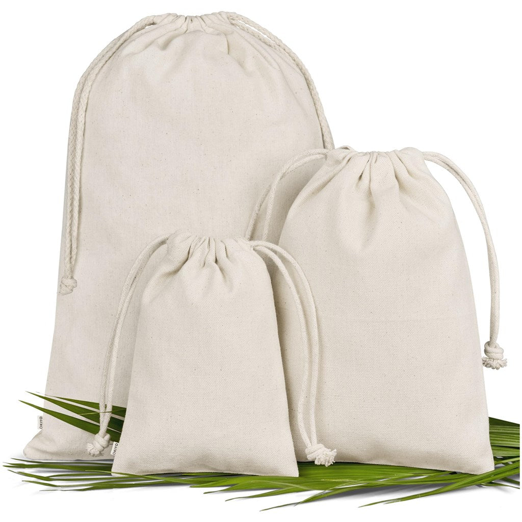 Okiyo Chikara Midi Cotton Drawstring Pouch for Gifts