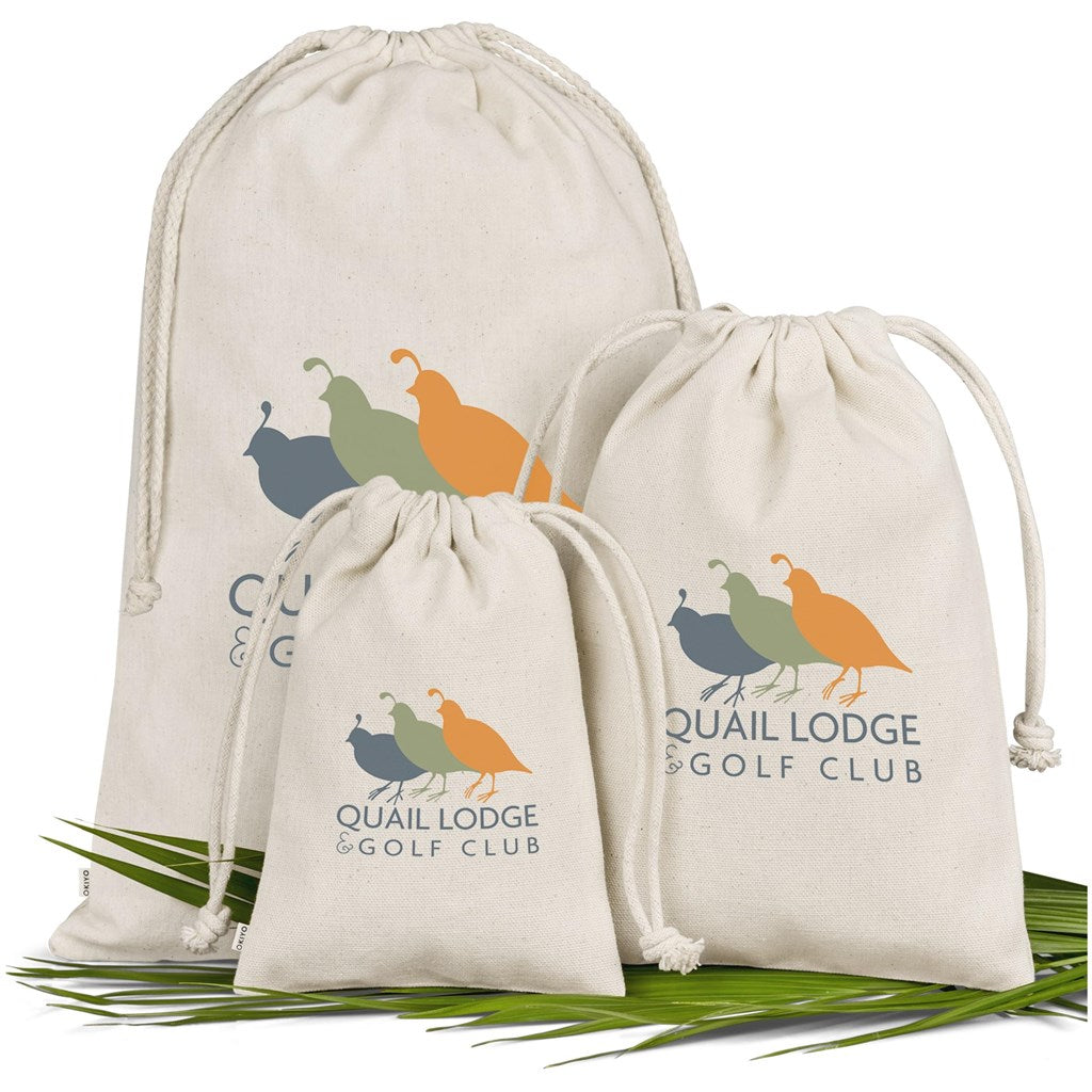 Okiyo Chikara Midi Cotton Drawstring Pouch for Gifts