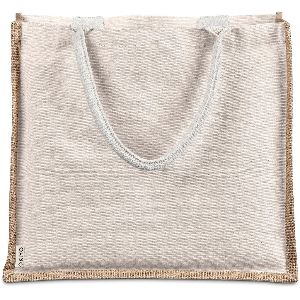 Okiyo Chinsai Maxi Jute & Cotton Tote for Branding