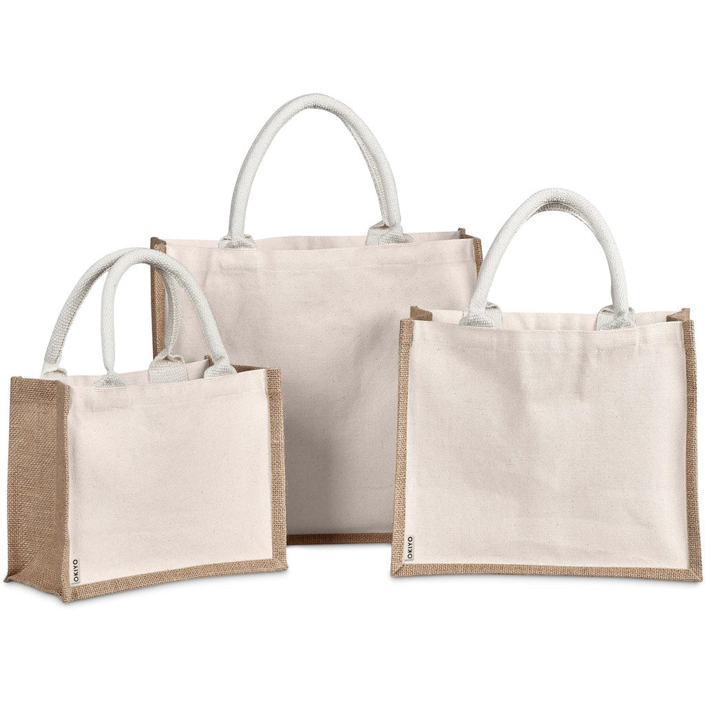 Okiyo Chinsai Maxi Jute & Cotton Tote for Branding