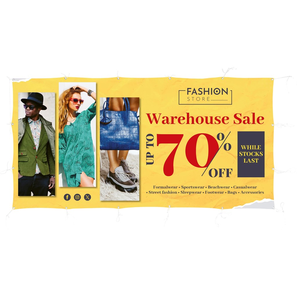 Sublimated Display Fabric Banner 3m x 1.5m for Events