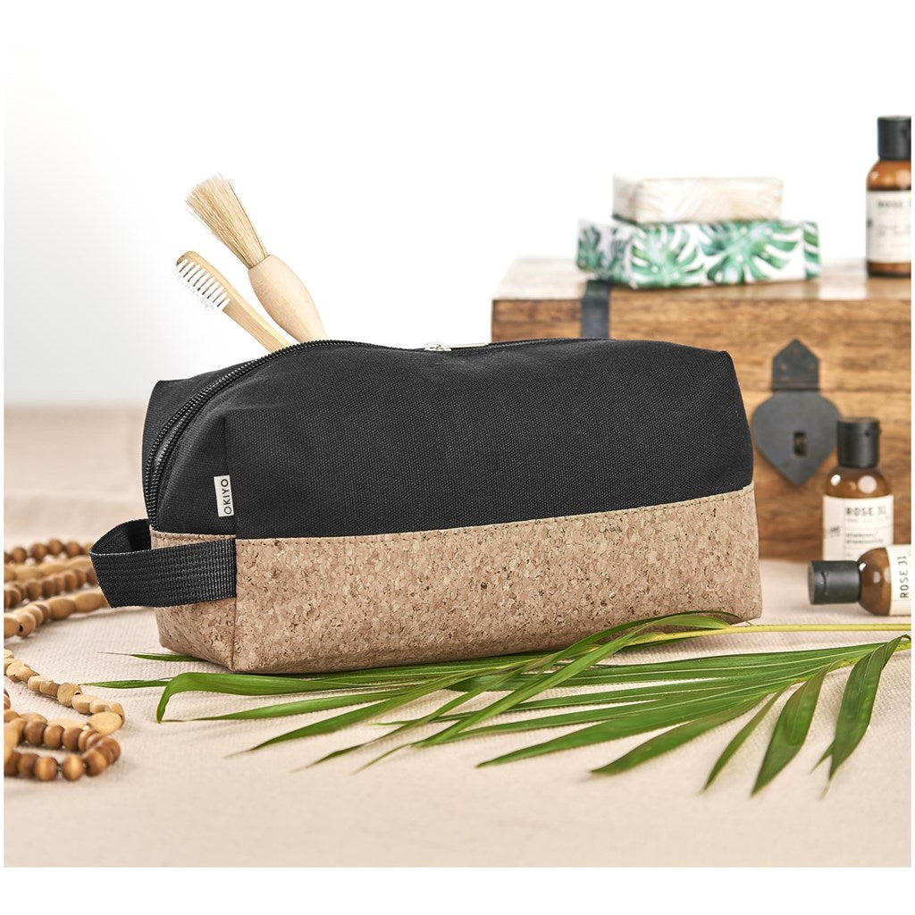 Eco-Friendly Okiyo Koruku Cork & Cotton Toiletry Bag