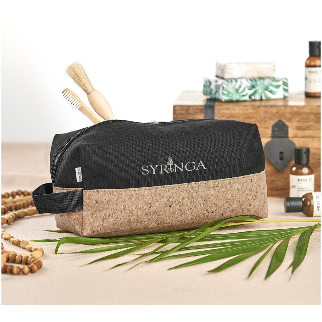 Eco-Friendly Okiyo Koruku Cork & Cotton Toiletry Bag