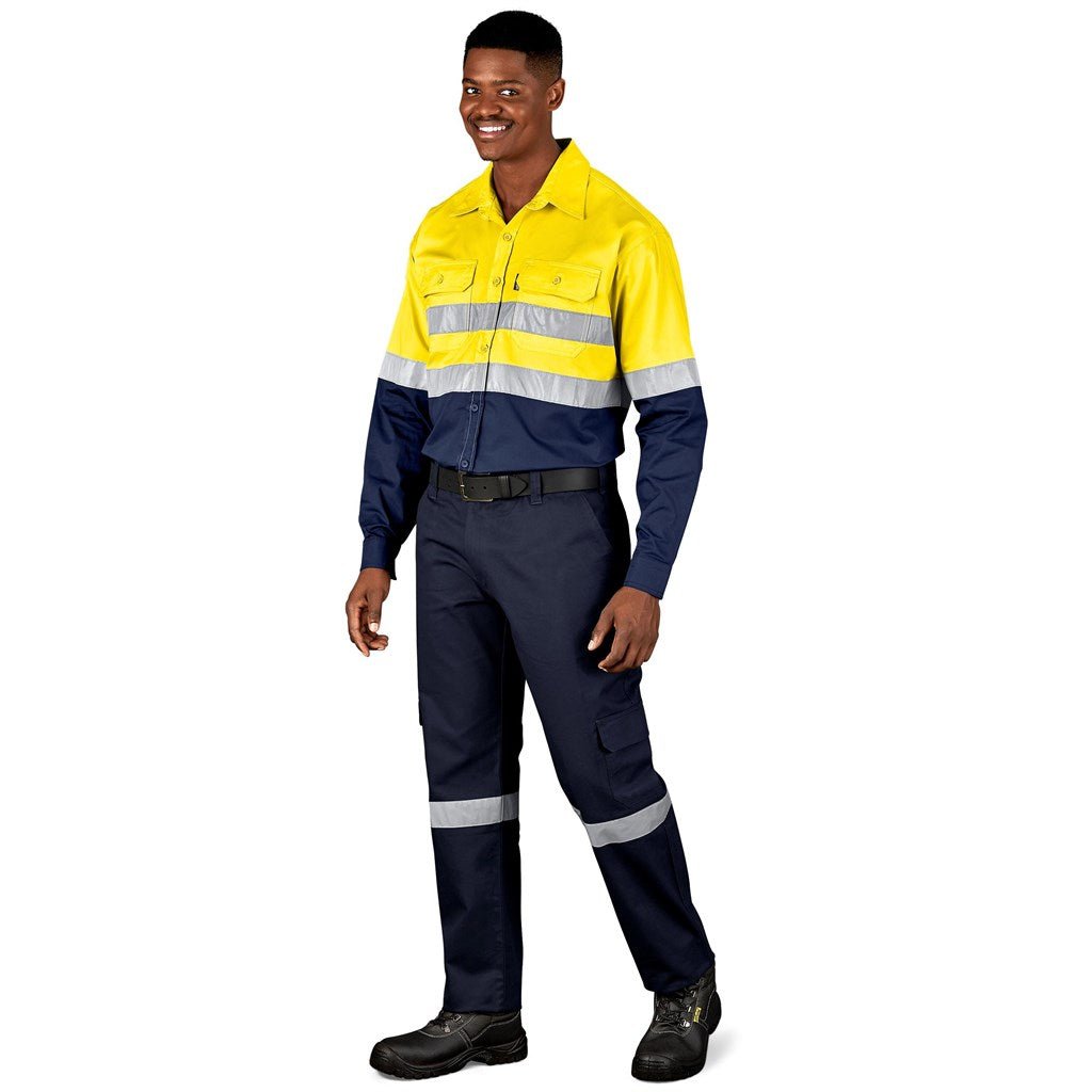 Access Vented Two - Tone Reflective Work Shirt - Brand your company Logo! Get a quote - Promo Lingo