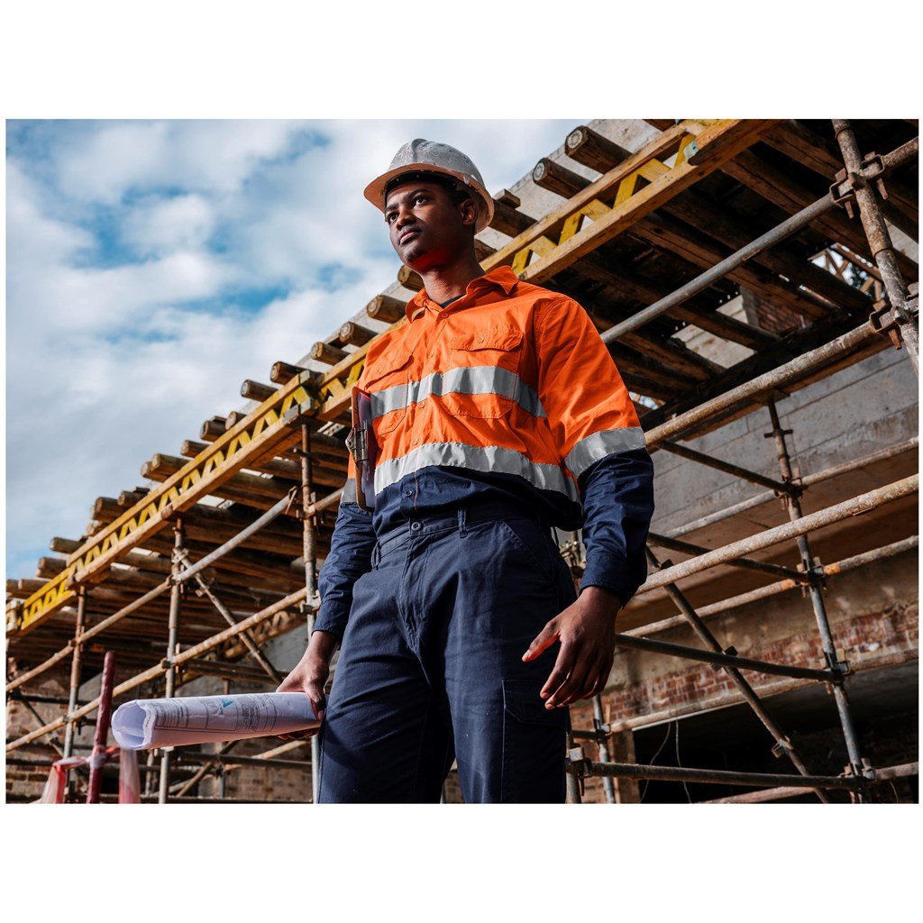 Access Vented Two - Tone Reflective Work Shirt - Brand your company Logo! Get a quote - Promo Lingo