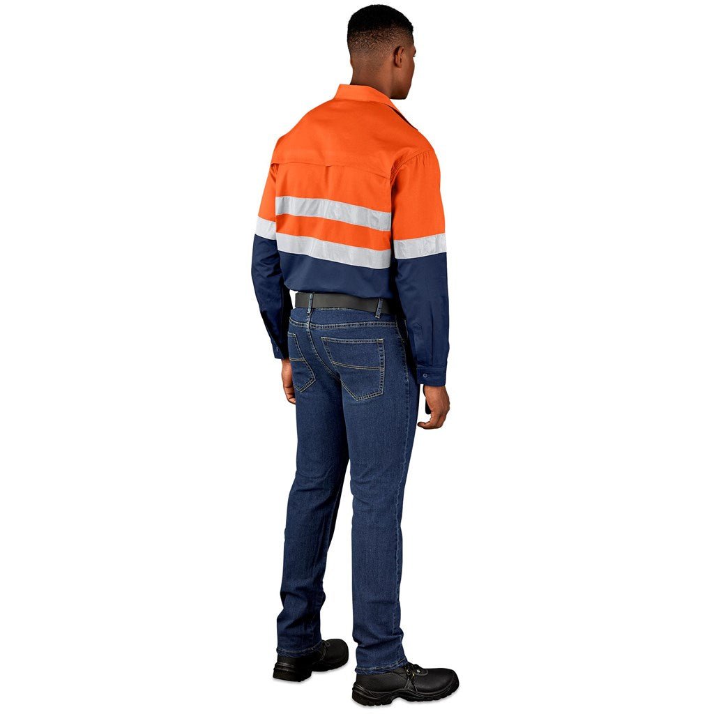 Access Vented Two - Tone Reflective Work Shirt - Brand your company Logo! Get a quote - Promo Lingo