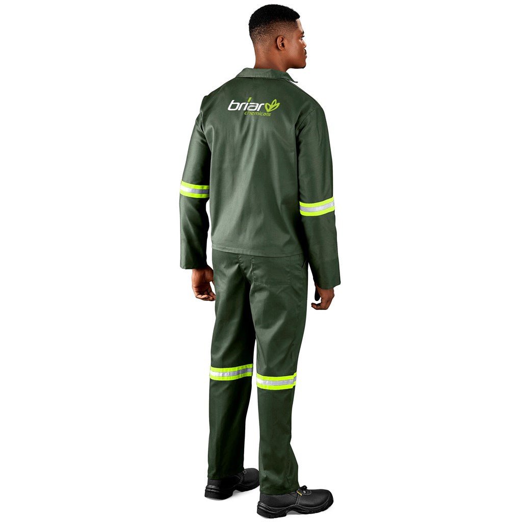 Acid Resistant Polycotton Conti Suit - Reflective Arm & Legs - Yellow Tape - Brand your company Logo! Get a quote - Promo Lingo