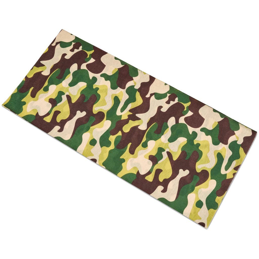 Adults Camo Flexi Tubular Bandana - Green - Brand your company Logo! Get a quote - Promo Lingo