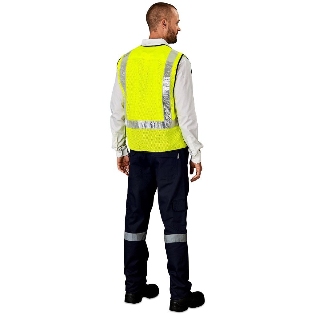 Airport Hi - Viz Reflective Full Zip Vest for Enhanced Safety - Brand your company Logo! Get a quote - Promo Lingo