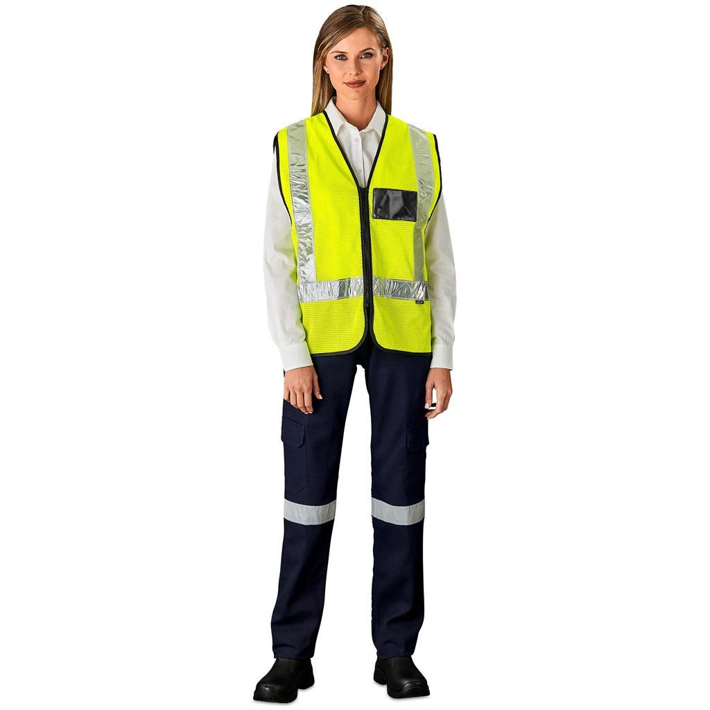 Airport Hi - Viz Reflective Full Zip Vest for Enhanced Safety - Brand your company Logo! Get a quote - Promo Lingo