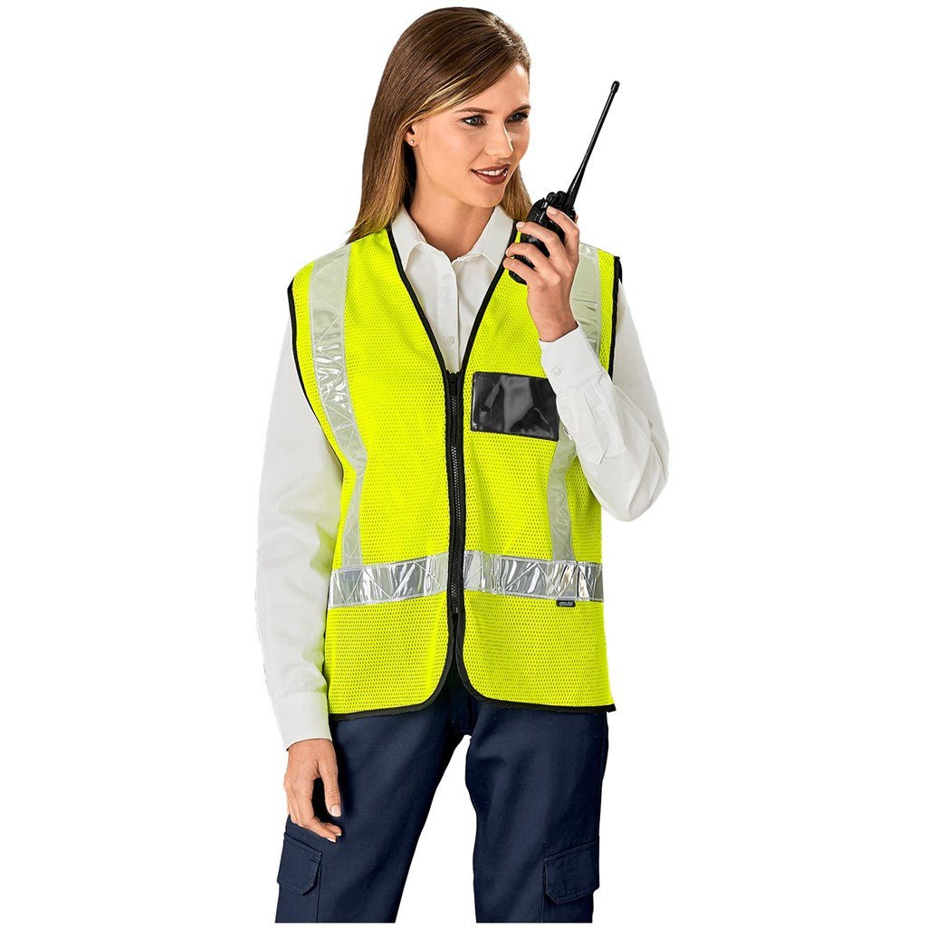 Airport Hi - Viz Reflective Full Zip Vest for Enhanced Safety - Brand your company Logo! Get a quote - Promo Lingo