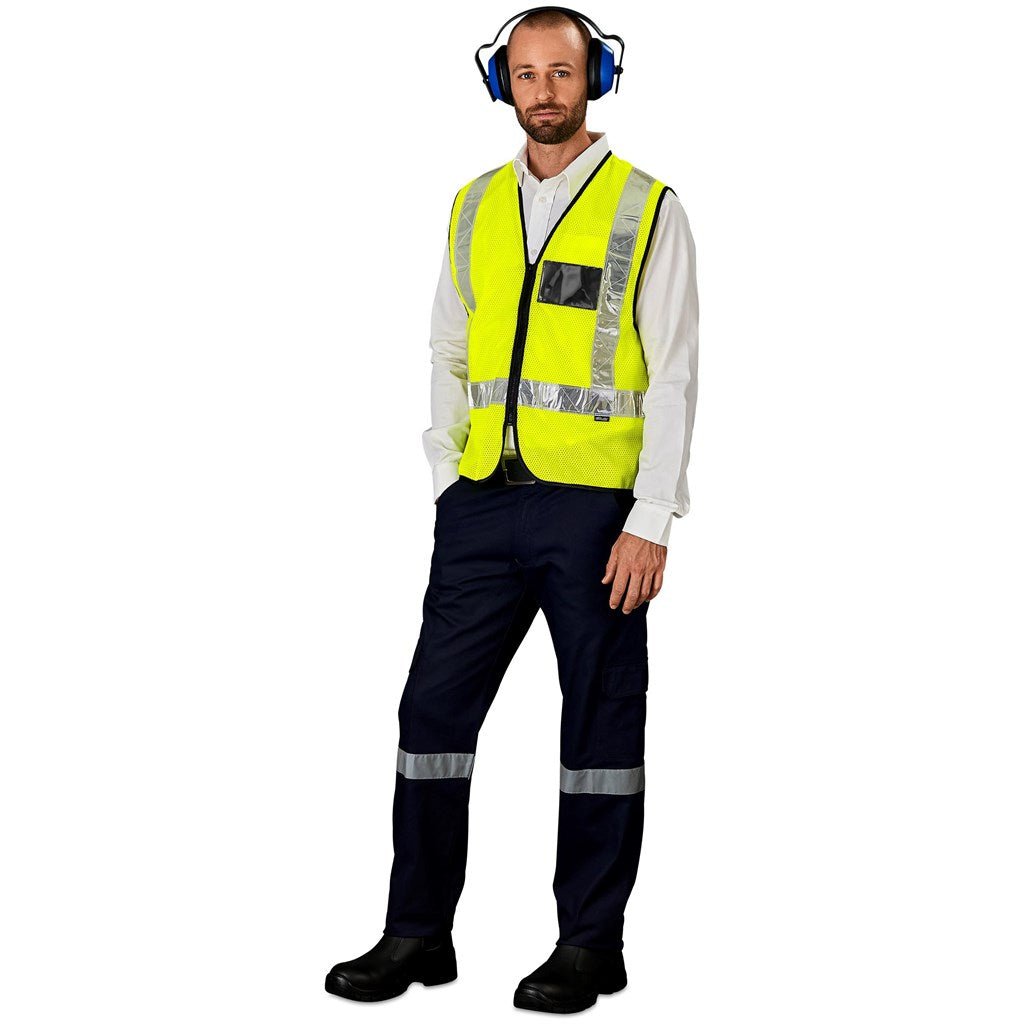 Airport Hi - Viz Reflective Full Zip Vest for Enhanced Safety - Brand your company Logo! Get a quote - Promo Lingo