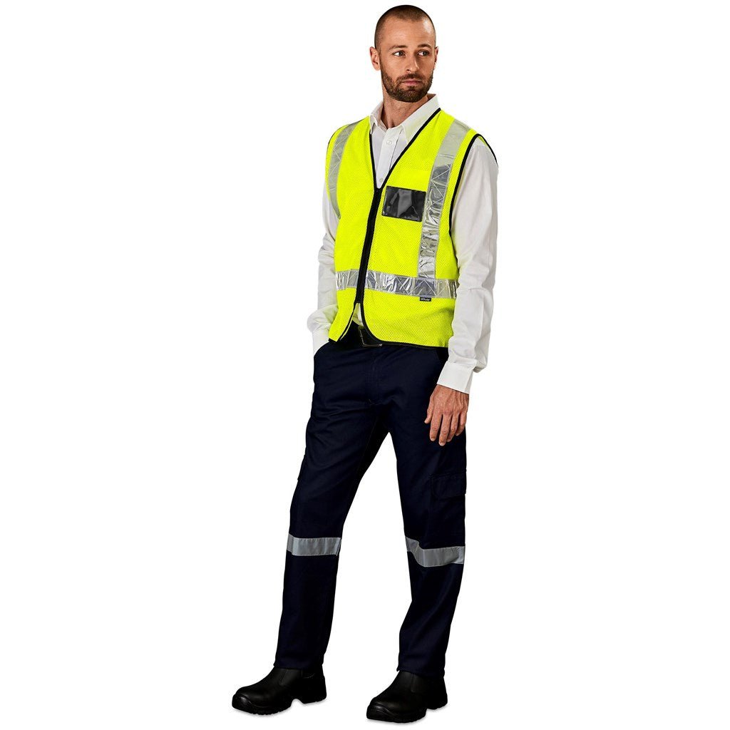 Airport Hi - Viz Reflective Full Zip Vest for Enhanced Safety - Brand your company Logo! Get a quote - Promo Lingo