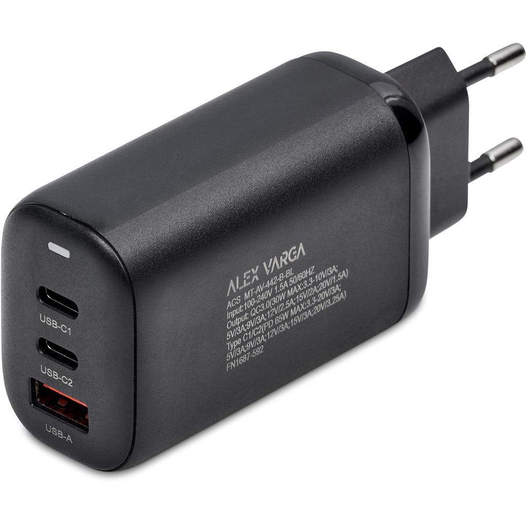 Alex Varga Alfonta QC 3.0 & PD 65W Wall Charger - Brand your company Logo! Get a quote - Promo Lingo