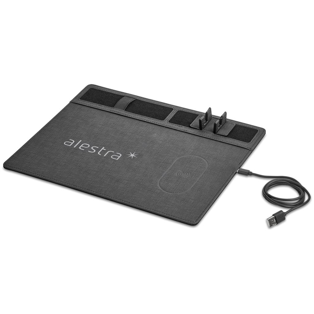 Alex Varga Aramis Wireless Charger Desk Organiser with Functionality - Brand your company Logo! Get a quote - Promo Lingo