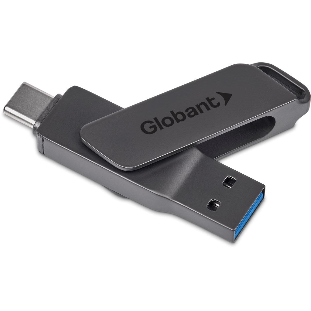 Alex Varga Atraxia Dual Flash Drive – 64GB - Brand your company Logo! Get a quote - Promo Lingo