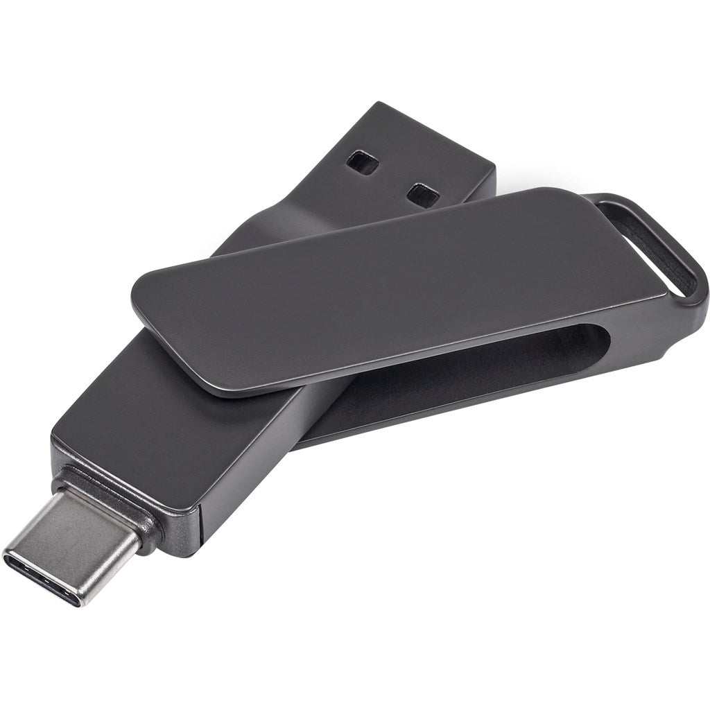 Alex Varga Atraxia Dual Flash Drive – 64GB - Brand your company Logo! Get a quote - Promo Lingo