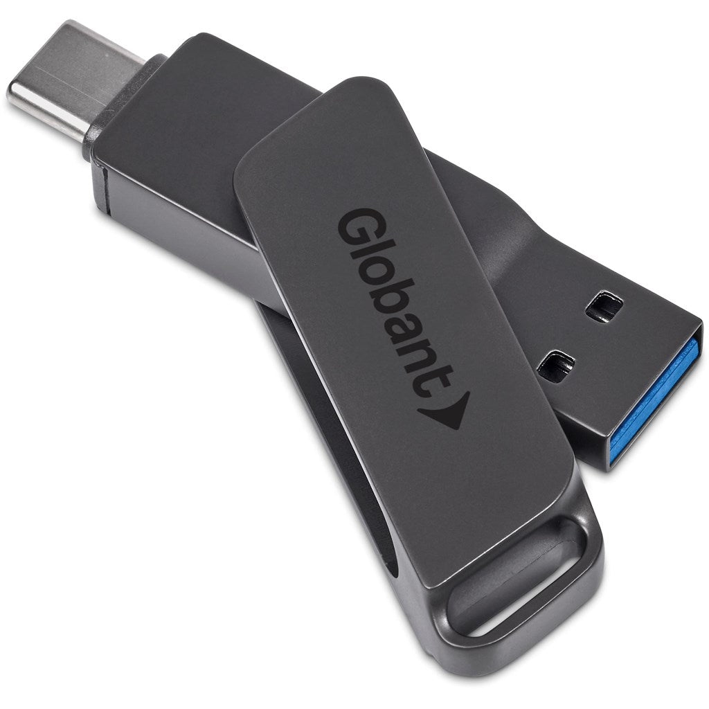 Alex Varga Atraxia Dual Flash Drive – 64GB - Brand your company Logo! Get a quote - Promo Lingo
