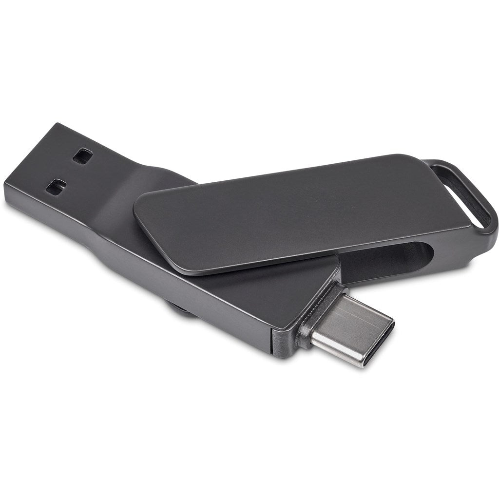 Alex Varga Atraxia Dual Flash Drive – 64GB - Brand your company Logo! Get a quote - Promo Lingo