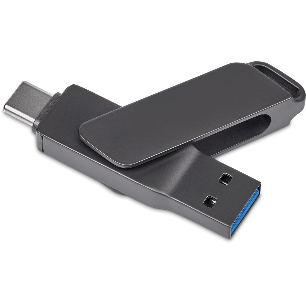Alex Varga Atraxia Dual Flash Drive – 64GB - Brand your company Logo! Get a quote - Promo Lingo