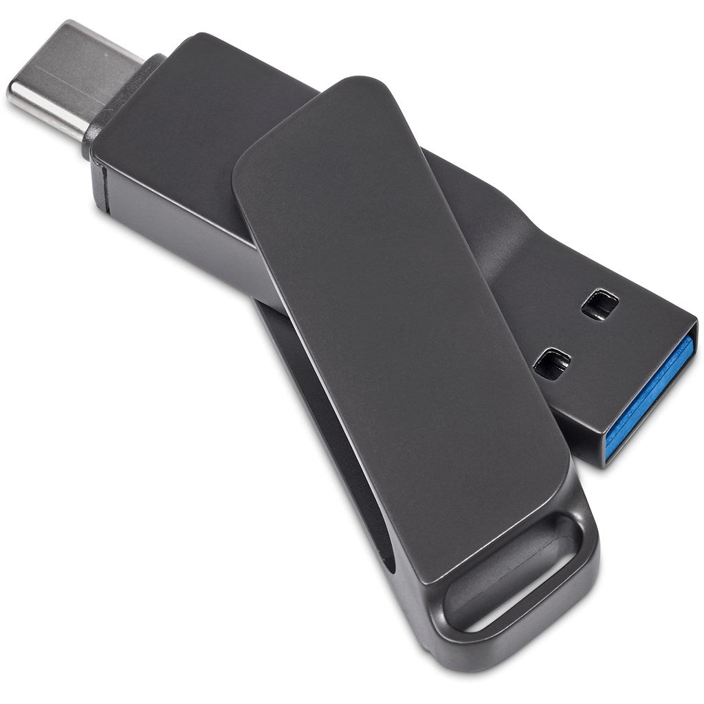 Alex Varga Atraxia Dual Flash Drive – 64GB - Brand your company Logo! Get a quote - Promo Lingo