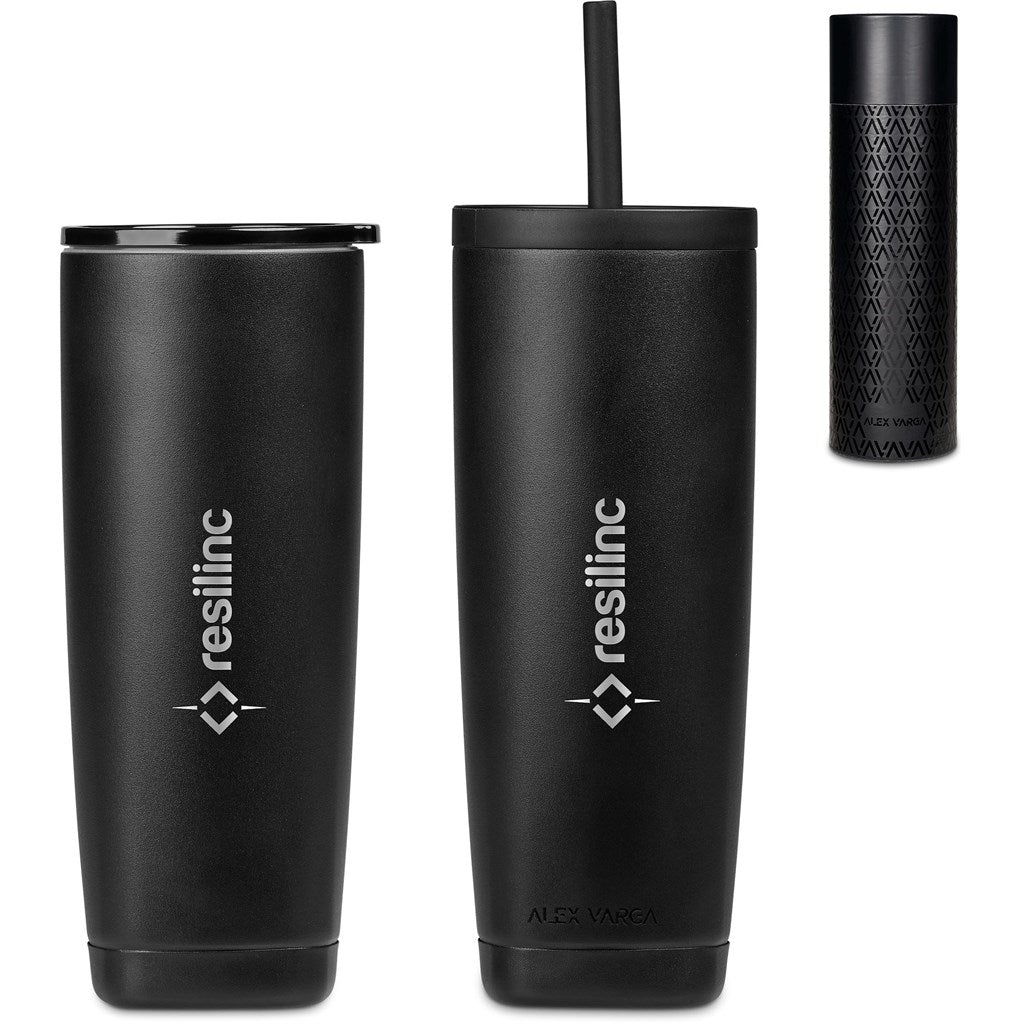 Alex Varga Aurelian Stainless Steel 2 - in - 1 Tumbler & Straw - Brand your company Logo! Get a quote - Promo Lingo