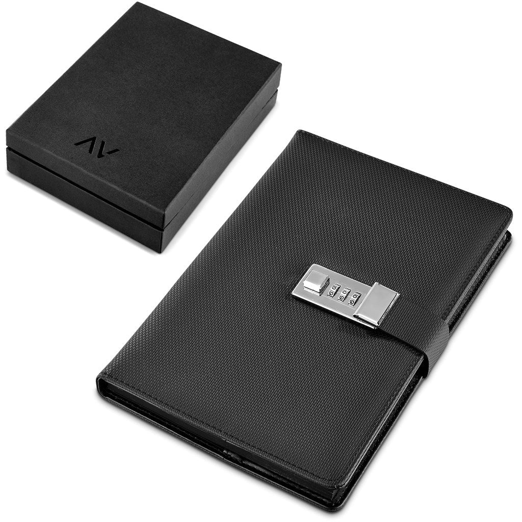 Alex Varga Chapman Code - Lock Hard Cover Notebook - Brand your company Logo! Get a quote - Promo Lingo