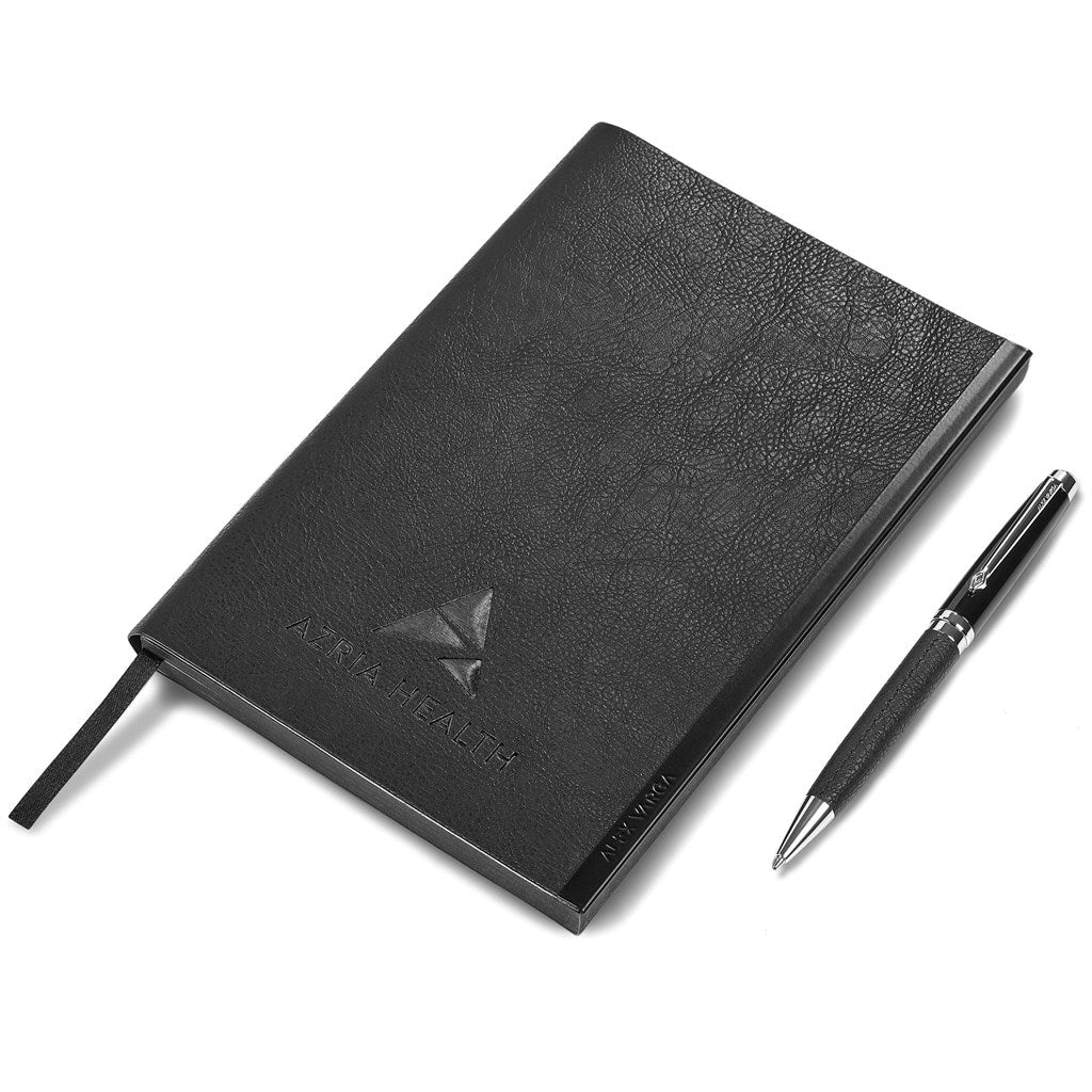 Alex Varga Corinthia Soft Cover Notebook & Pen Set Elegance - Brand your company Logo! Get a quote - Promo Lingo