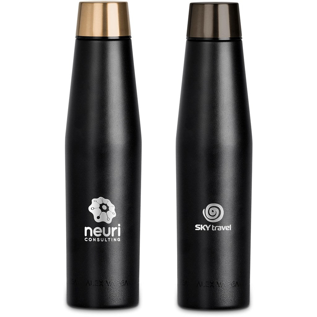 Alex Varga Onassis 500ml Matte Black Vacuum Water Bottle - Brand your company Logo! Get a quote - Promo Lingo