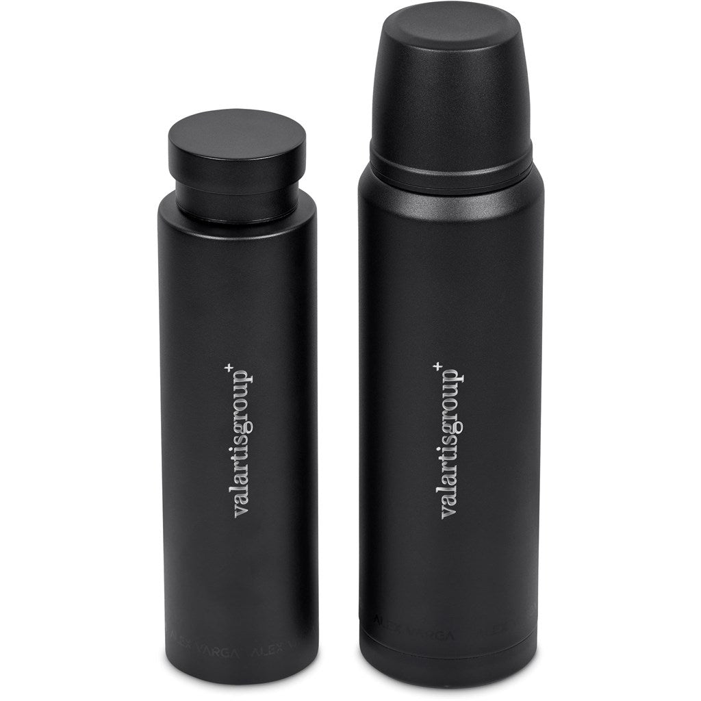 Alex Varga Traverso Gift Set with Luxury Flask and Bottle - Brand your company Logo! Get a quote - Promo Lingo