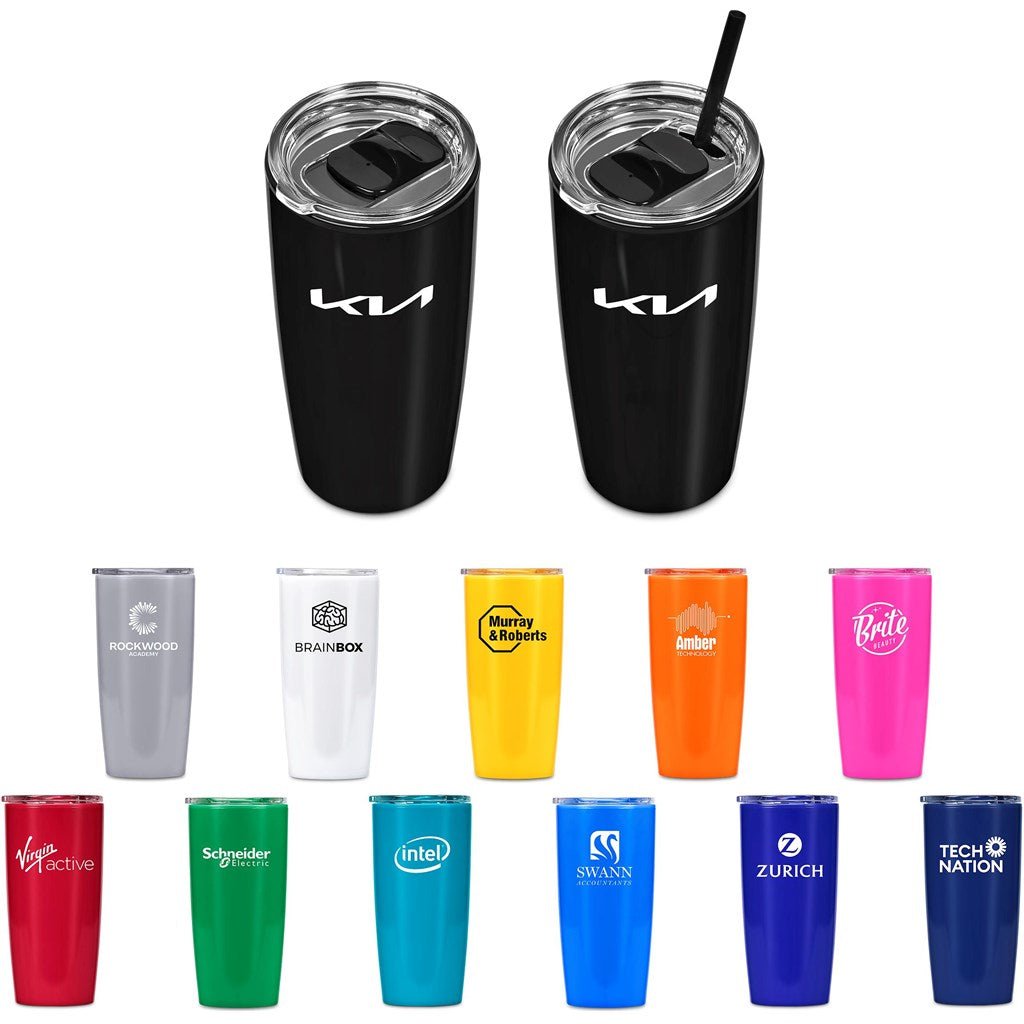 Altitude Daytona Plastic 2 - in - 1 Double - Wall Tumbler & Straw - 600ml - Brand your company Logo! Get a quote - Promo Lingo