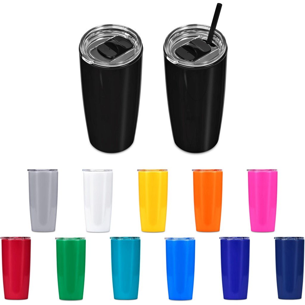 Altitude Daytona Plastic 2 - in - 1 Double - Wall Tumbler & Straw - 600ml - Brand your company Logo! Get a quote - Promo Lingo