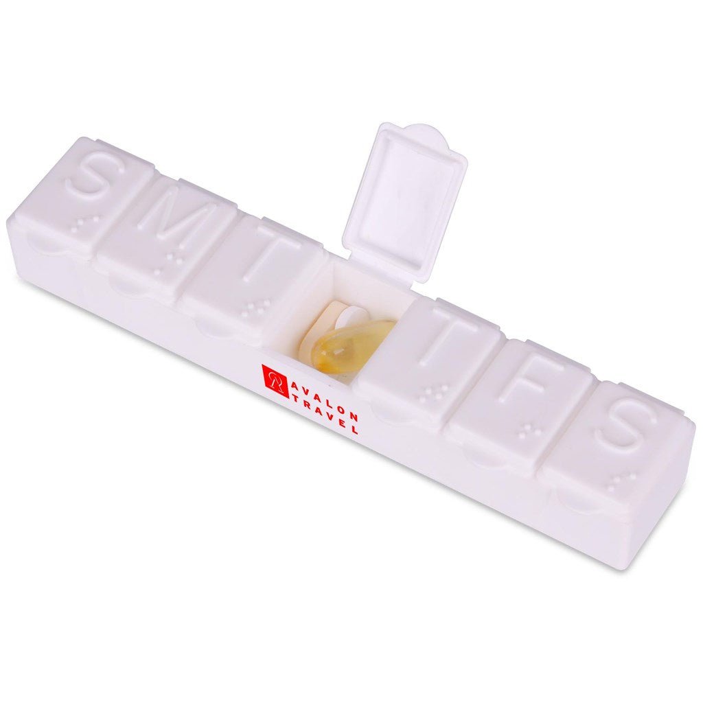 Altitude Emery Weekly Pill Box - Brand your company Logo! Get a quote - Promo Lingo