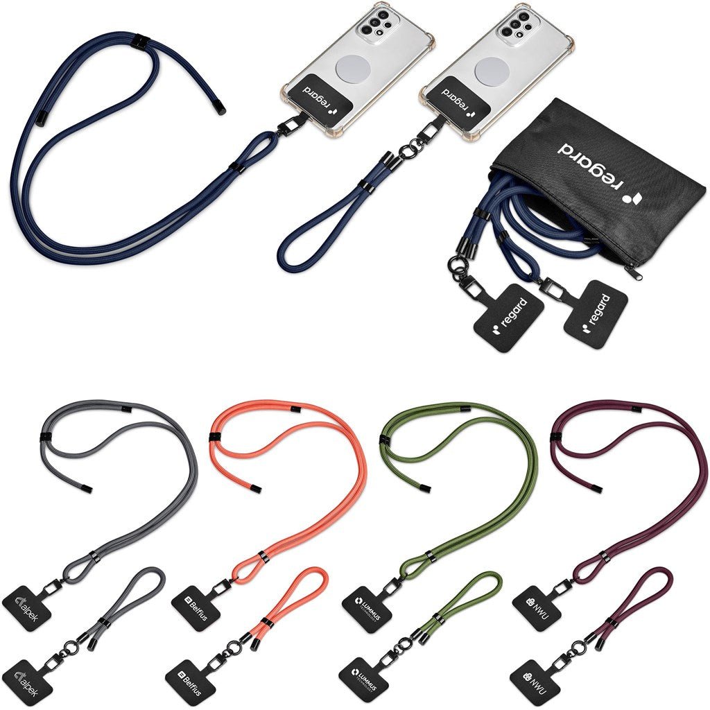 Altitude Fusion Crossbody & Wrist Phone Strap Set in Pouch - Brand your company Logo! Get a quote - Promo Lingo