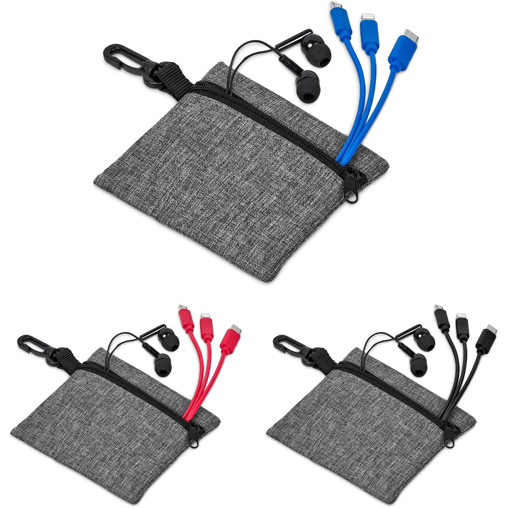 Altitude Zenia Earbuds & Tri - Cable Set - Brand your company Logo! Get a quote - Promo Lingo