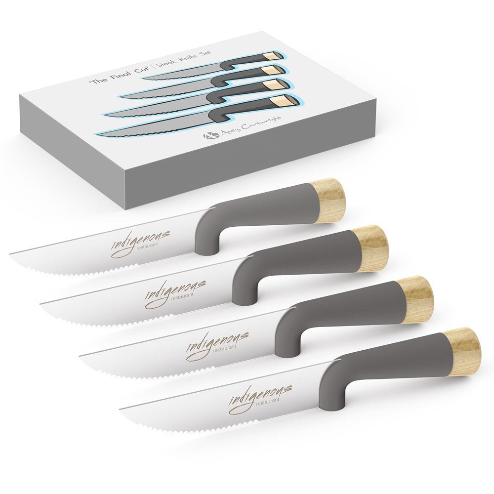 Andy Cartwright "The Final Cut" Steak Knife Set - Brand your company Logo! Get a quote - Promo Lingo