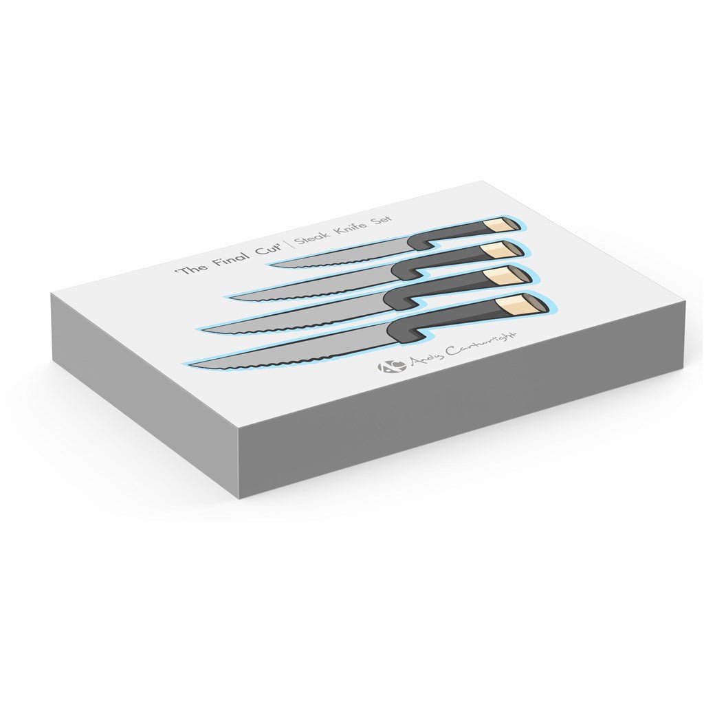 Andy Cartwright "The Final Cut" Steak Knife Set - Brand your company Logo! Get a quote - Promo Lingo