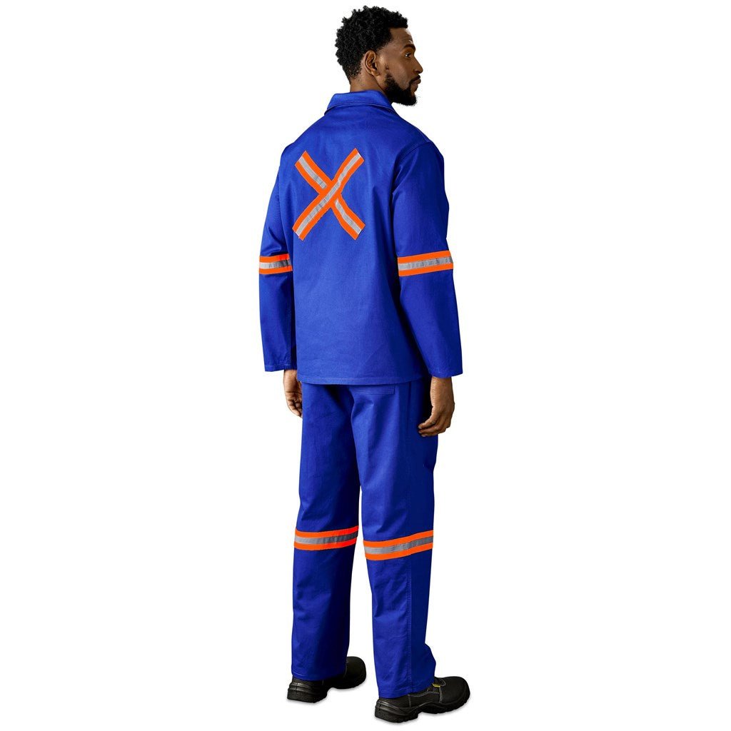 Artisan Premium 100% Cotton Jacket - Reflective Arms & Back - Orange Tape - Brand your company Logo! Get a quote - Promo Lingo