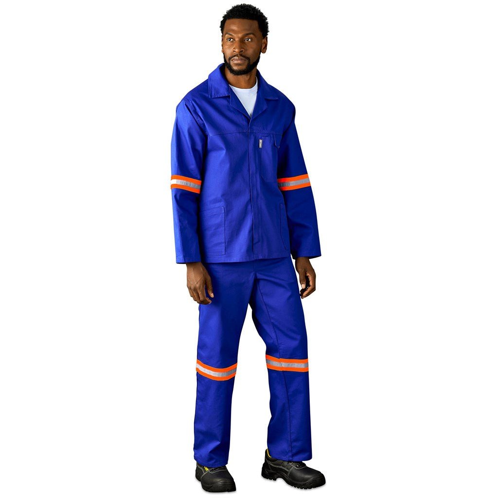 Artisan Premium 100% Cotton Jacket - Reflective Arms - Orange Tape - Brand your company Logo! Get a quote - Promo Lingo