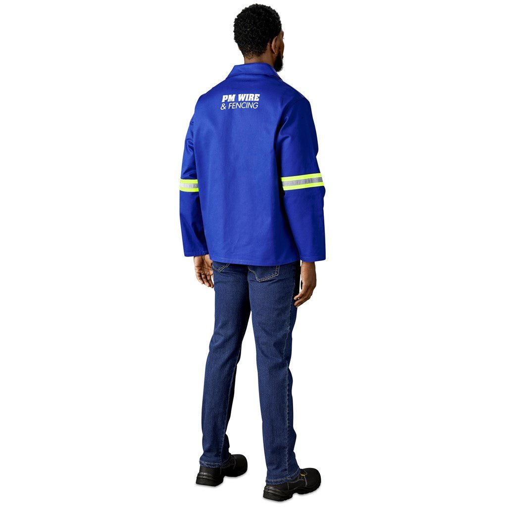Artisan Premium 100% Cotton Jacket - Reflective Arms - Yellow Tape - Brand your company Logo! Get a quote - Promo Lingo