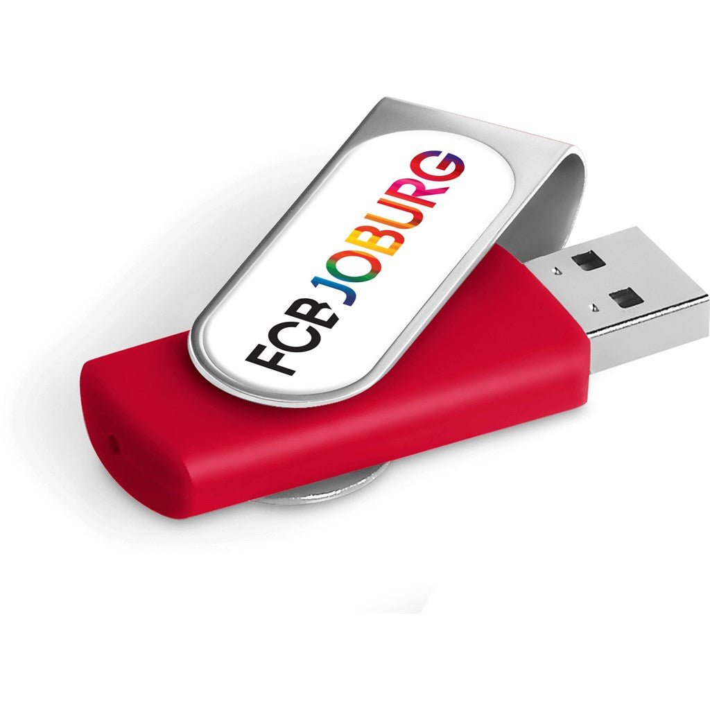 Axis Dome Flash Drive - 8GB - Red - Brand your company Logo! Get a quote - Promo Lingo