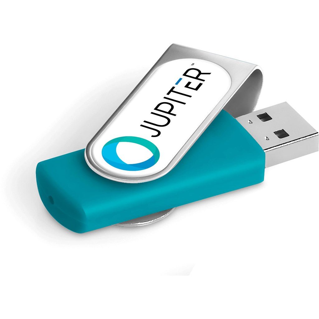 Axis Dome Flash Drive - 8GB - Turquoise - Brand your company Logo! Get a quote - Promo Lingo