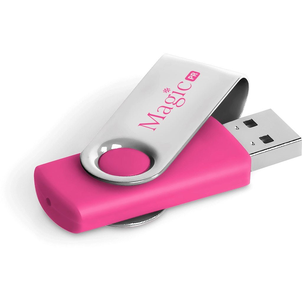 Axis Glint Flash Drive - 8GB - Pink - Brand your company Logo! Get a quote - Promo Lingo