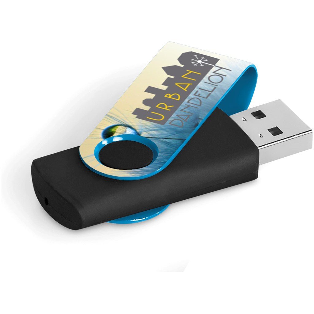 Axis Gyro Black Flash Drive - 4GB - Brand your company Logo! Get a quote - Promo Lingo