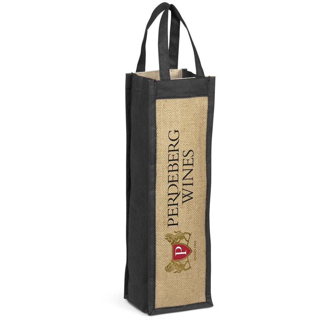 Bordeaux Jute Wine Tote - Brand your company Logo! Get a quote - Promo Lingo