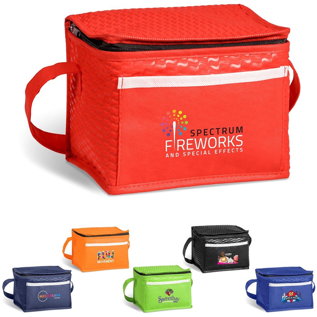 Brighton Non - Woven 6 - Can Cooler - Brand your company Logo! Get a quote - Promo Lingo